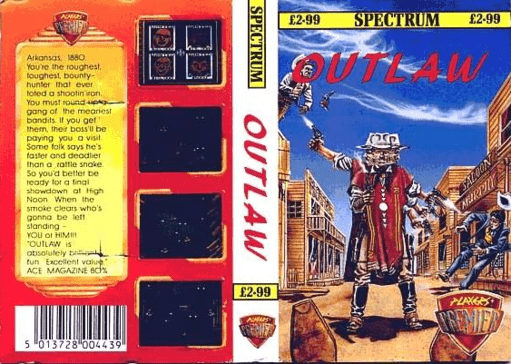 Outlaw box art for ZX Spectrum
